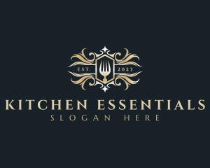 Premium Fork Utensil logo design