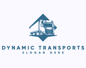 Big Transport Cargo Truck logo design