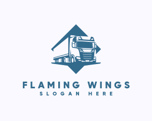 Big Transport Cargo Truck logo design