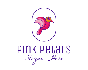 Pink Round Bird logo design