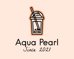 Milk Tea Frappe  logo design