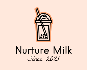 Milk Tea Frappe  logo design