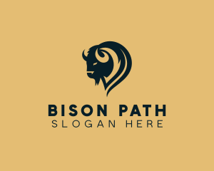 Wild Bison Animal logo