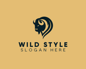 Wild Bison Animal logo design