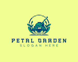 Lawn Mower Gardening logo design