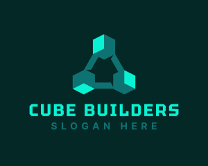 Modern Software Cube logo design