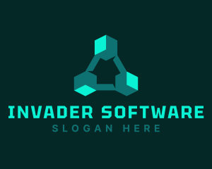 Modern Software Cube logo design