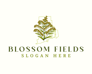 Rhode Island Flower Plant logo design