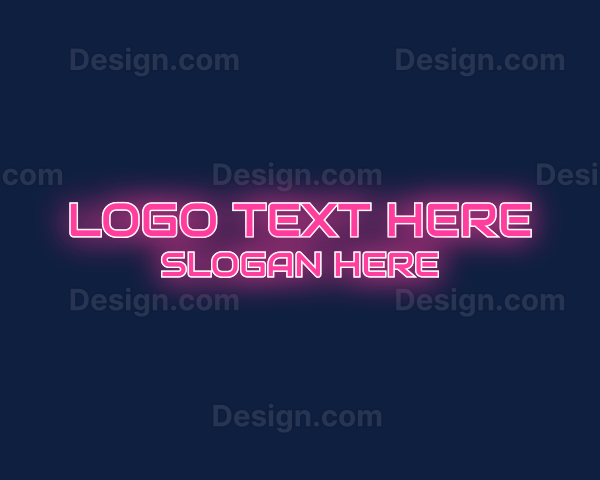 Cyber Gaming Neon Tech Logo