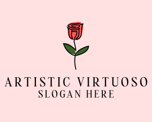 Rose Flower Garden logo design