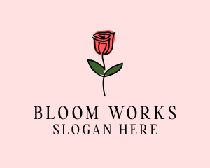 Rose Flower Garden logo design