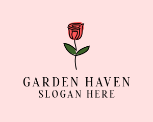 Rose Flower Garden logo design