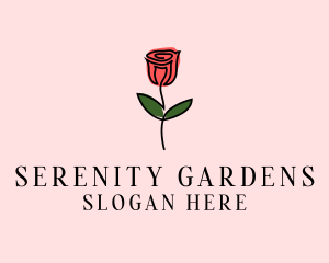 Rose Flower Garden logo design