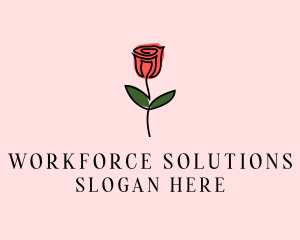 Rose Flower Garden logo design