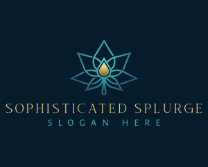 Marijuana Oil Droplet logo design