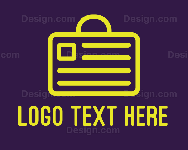 Yellow Document Suitcase Logo