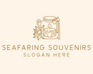 Candle Jar Souvenir logo design