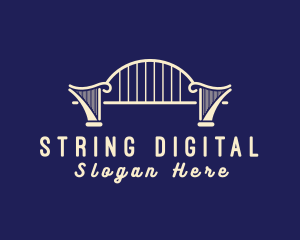 Elegant Harp Bridge logo design