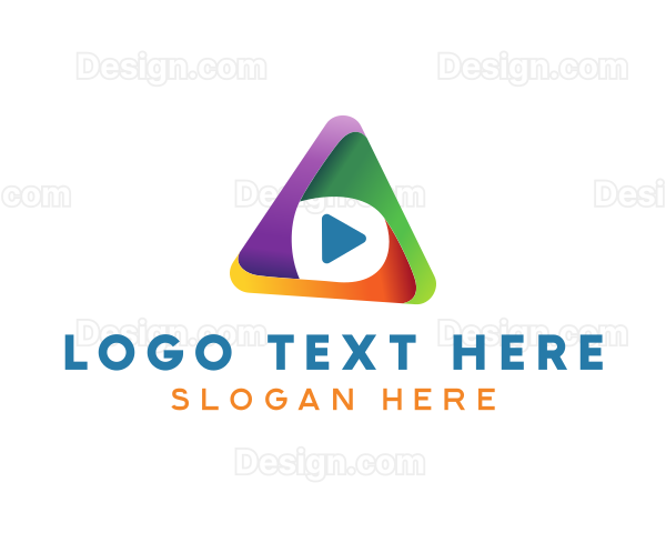 Multicolor Media Player Logo