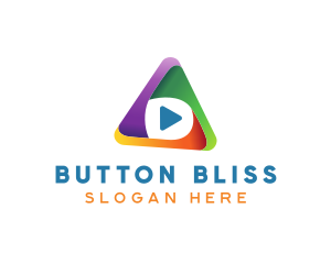 Multicolor Media Player logo design