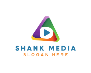 Multicolor Media Player logo design