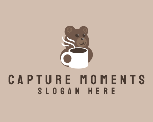 Hot Coffee Bear Logo