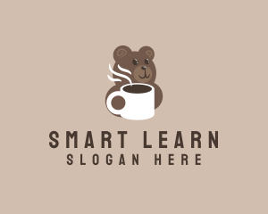 Hot Coffee Bear Logo