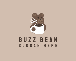 Hot Coffee Bear logo design