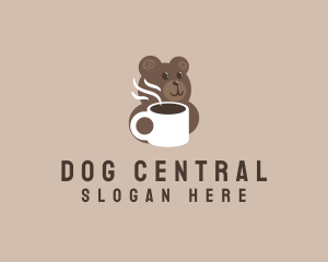 Hot Coffee Bear logo design