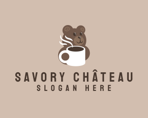 Hot Coffee Bear logo design