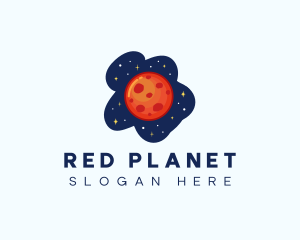 Planet Mars Astronomy logo design