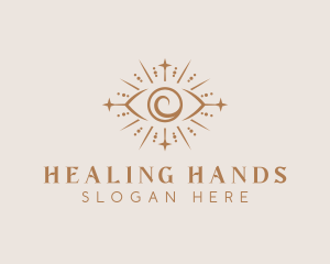 Boho Eye Mystical Healing logo design