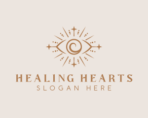 Boho Eye Mystical Healing logo design