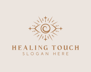 Boho Eye Mystical Healing logo design