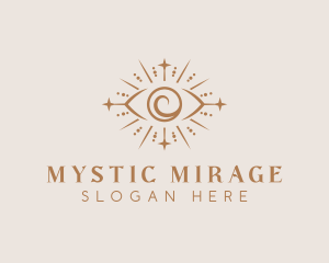 Boho Eye Mystical Healing logo design