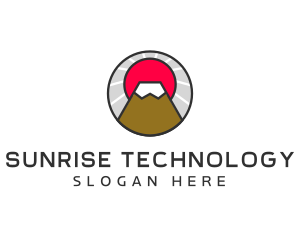 Asian Mountain Sunrise logo