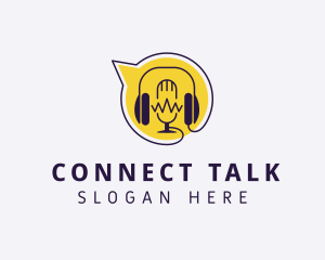 Mic Podcast Talk Radio logo design