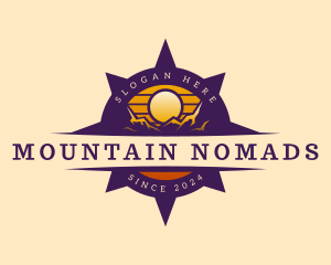 Mountain Compass Adventure logo design