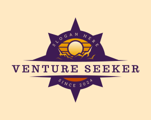 Mountain Compass Adventure logo design