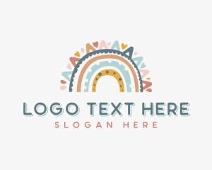 Boho Rainbow Kindergarten logo