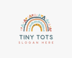 Boho Rainbow Kindergarten logo design