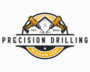 Contractor Drill Power Tool logo design