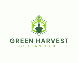 Lawn Shovel Gardening Logo