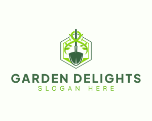 Lawn Shovel Gardening logo design