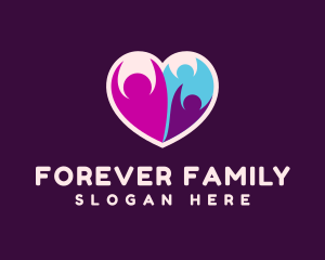 Heart Family Love logo design