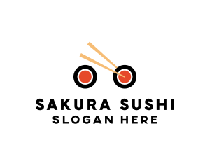 Sushiroll Bike Delivery logo design