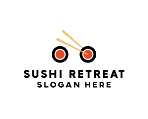 Sushiroll Bike Delivery logo design