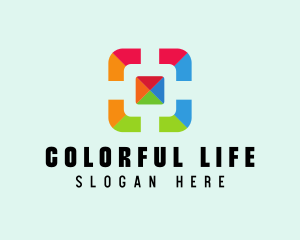 Colorful Viewfinder Focus logo design