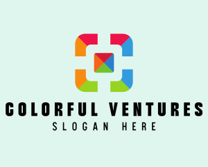 Colorful Viewfinder Focus logo design