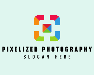 Colorful Viewfinder Focus logo design